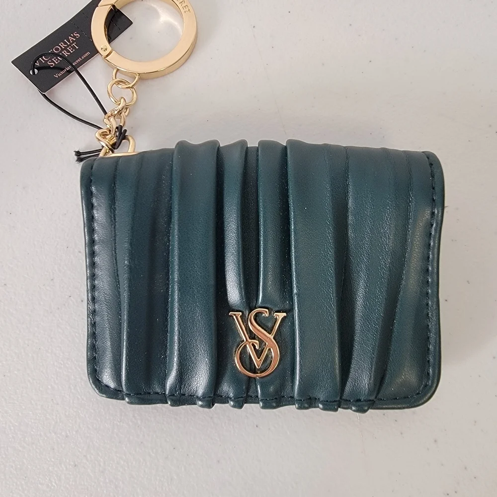 Victoria's Secret Teal Quilted Card Holder